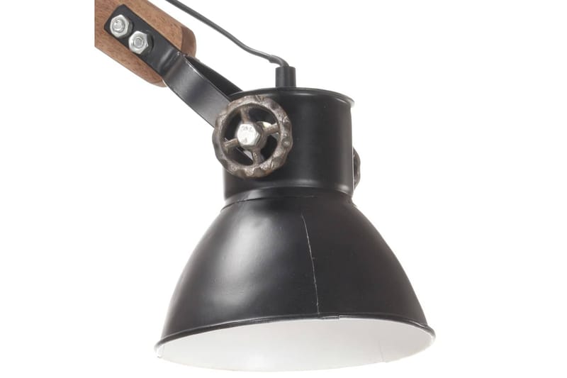 Vägglampa industriell stil svart rund E27 - Svart - Sänglampa vägg - Sovrumslampa - Vägglampa - Väggarmatur