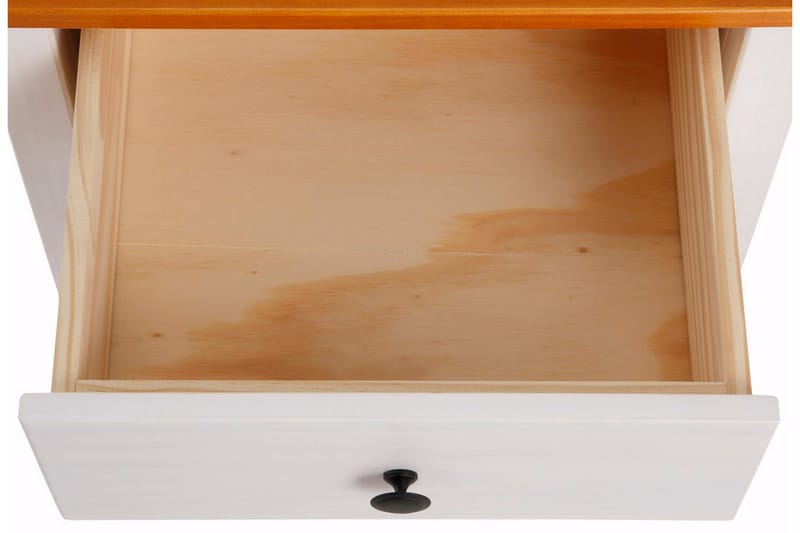 Barleduc Sängbord 43 cm - Vit/Gul - Sängbord & nattduksbord