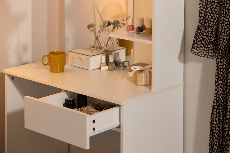 Hakebo Sminkbord 75 cm - Vit - Sminkbord med spegel - Sminkbord & toalettbord