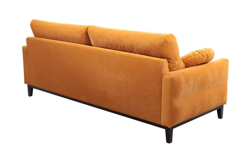 Yalungu 3-sits Soffa - Orange - Sammetssoffa - 4 sits soffa