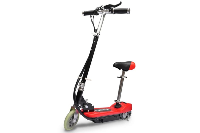 Elsparkcykel med sadel 120 W röd - Röd - Lekplats & lekplatsutrustning - El scooter & el sparkcykel - Lekfordon & hobbyfordon