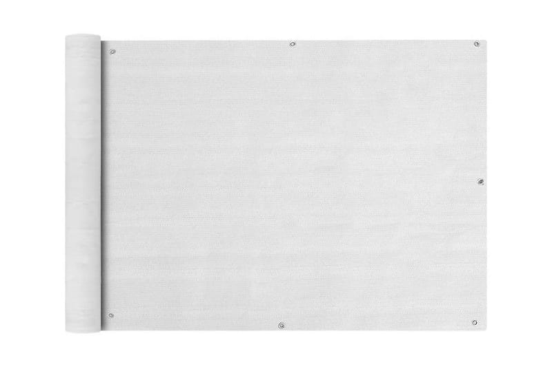 Balkongskärm HDPE 75x600 cm vit - Vit - Balkongskydd & insynsskydd balkong