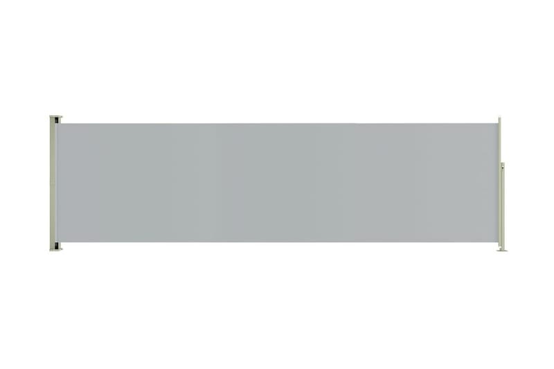 Infällbar sidomarkis 180x600 cm grå - Grå - Balkongmarkis - Markiser - Sidomarkis - Balkongskydd & insynsskydd balkong