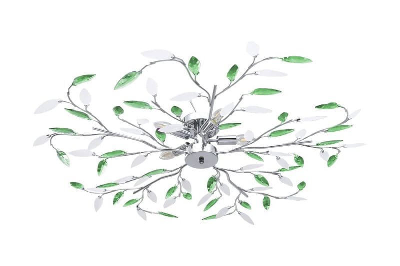 Taklampa med akrylblad för 5 E14-lampor grön - be Basic - Plafond - Vardagsrumslampa - Sovrumslampa