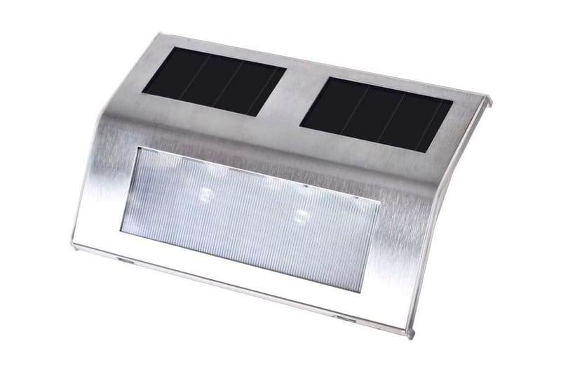 Vägglampa solcell 4-pack - Silver - Sänglampa vägg - Sovrumslampa - Vägglampa - Väggarmatur