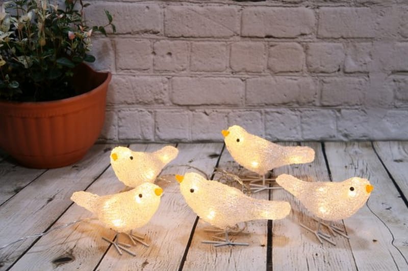 Pixie Design Fåglar 9 cm - Pixie Design - Julbelysning - Övrig julbelysning