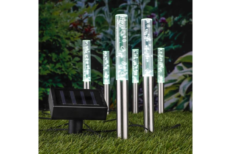 HI Soldrivna LED bubbellampor 6 st - Flerfärgad - Utomhusbelysning - Markbelysning - Entrébelysning