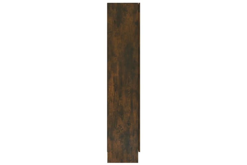 beBasic Vitrinskåp rökfärgad ek 82,5x30,5x150 cm konstruerat trä - Brown - Vitrinskåp