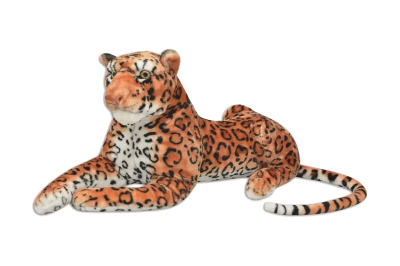 Leopardleksak plysch brun XXL - Brun - Mjukleksaker & gosedjur