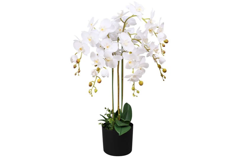 Konstväxt Orkidé med kruka 75 cm vit - Vit - Balkongblommor - Konstgjorda växter & plastväxter
