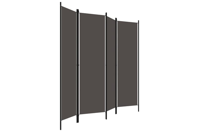 Rumsavdelare 4 paneler antracit 200x180 cm - Grå - Skärmvägg - Rumsavdelare