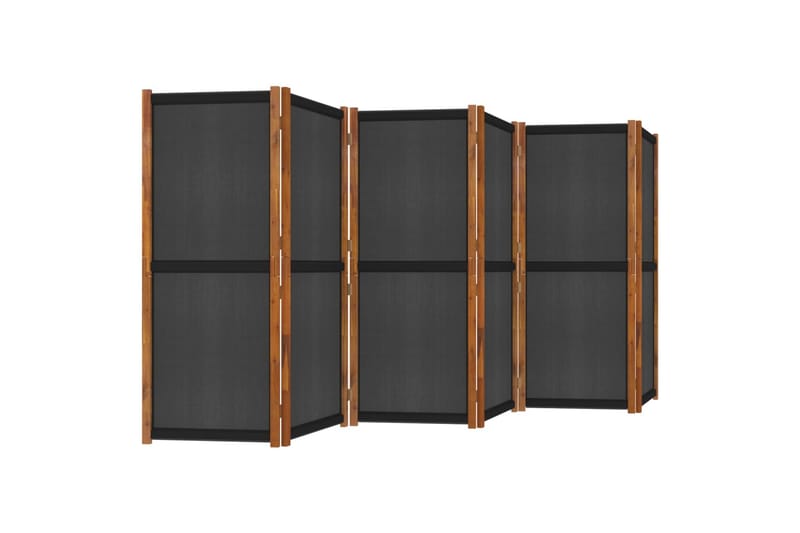 Rumsavdelare 6 paneler svart 420x180 cm - Svart - Skärmvägg - Rumsavdelare