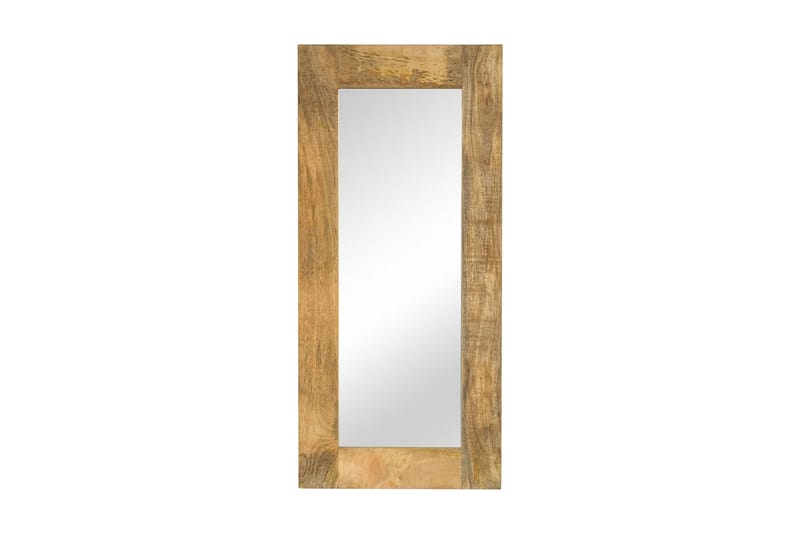 Spegel i massivt mangoträ 50x110 cm - Brun - Väggspegel - Hallspegel