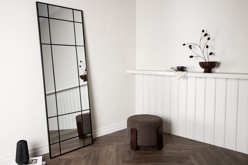 Roliano Spegel 193 x 67 cm - Svart - Väggspegel - Helkroppsspegel - Hallspegel