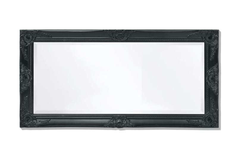 Vägglampa i barockstil 100x50 cm svart - Svart - Väggspegel - Hallspegel