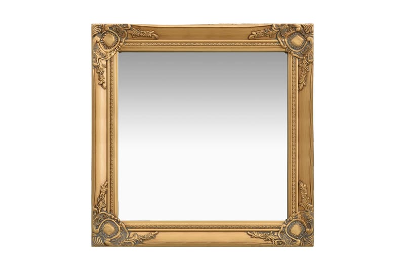 Väggspegel barockstil 60x60 cm guld - Guld - Väggspegel - Hallspegel