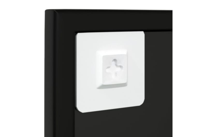 Väggspegel svart 80x60 cm metall - Svart - Väggspegel - Hallspegel