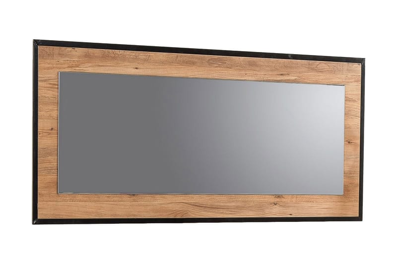 Zandy Spegel 60 cm - Trä/natur/Svart - Väggspegel - Hallspegel