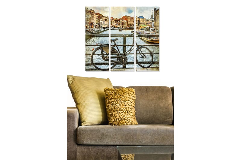 Canvastavla City 3-pack Flerfärgad - 20x50 cm - Posters & prints