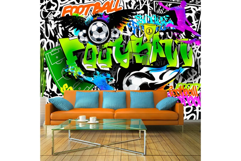 Fototapet Football Graffiti 250x175 - Artgeist sp. z o. o. - Fototapet