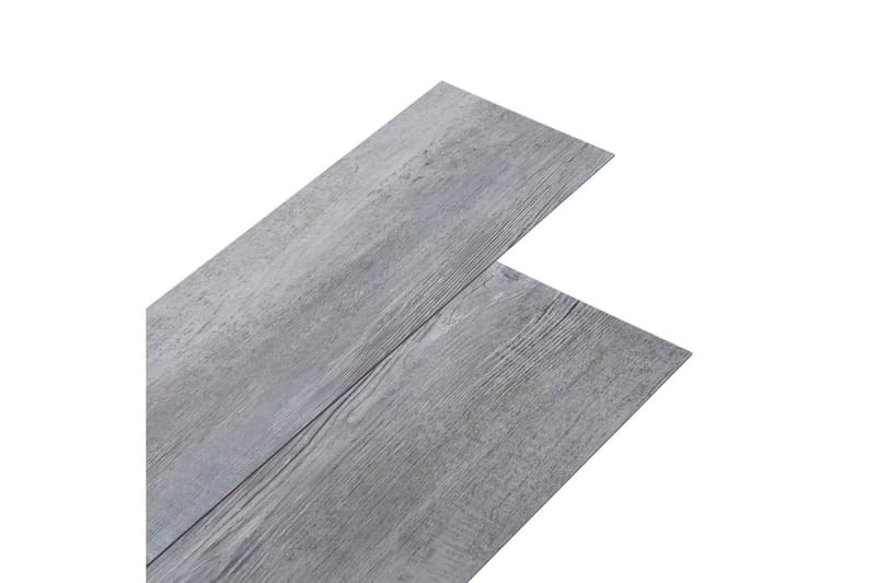PVC-golvbrädor 5,02 m² självhäftande 2 mm mattgrått trä - Grå - Trall balkong - Vinylgolv & plastgolv - Golvplattor & plasttrall