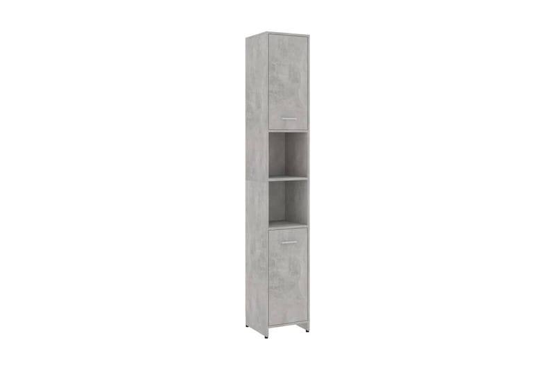 Badrumsskåp betonggrå 30x30x183,5 cm spånskiva - Grå - Badrumsskåp - Tvättskåp - Väggskåp & högskåp
