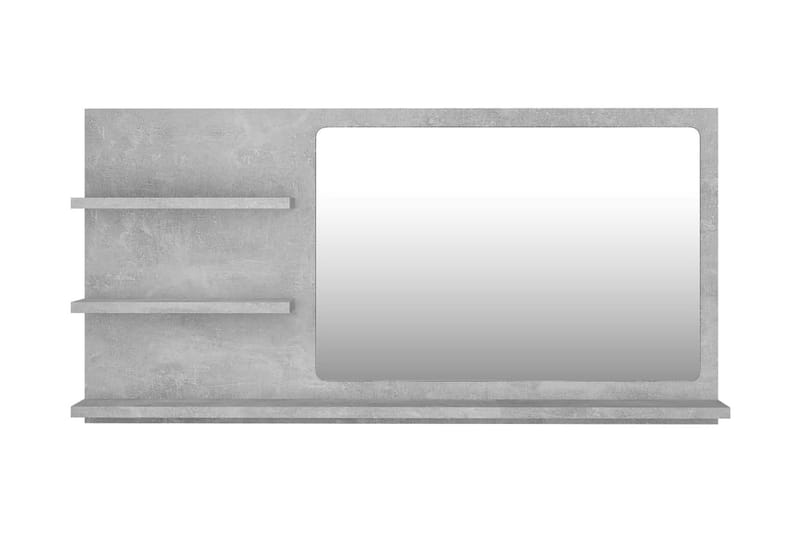 Badrumsspegel betonggrå 90x10,5x45 cm spånskiva - Grå - Badrumsspegel
