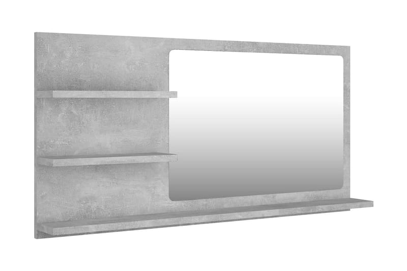 Badrumsspegel betonggrå 90x10,5x45 cm spånskiva - Grå - Badrumsspegel