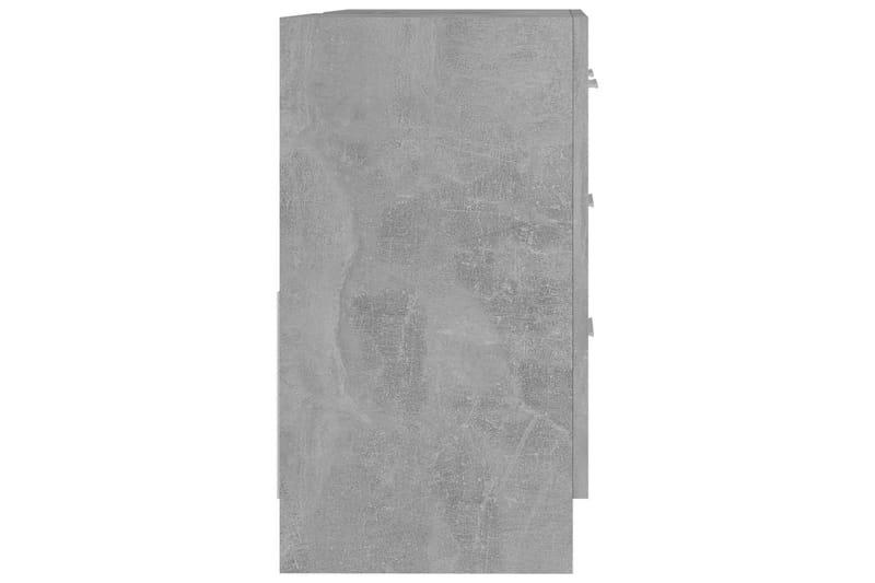 Tvättställsskåp betonggrå 63x30x54 cm spånskiva - Grå - Tvättställsskåp & kommod