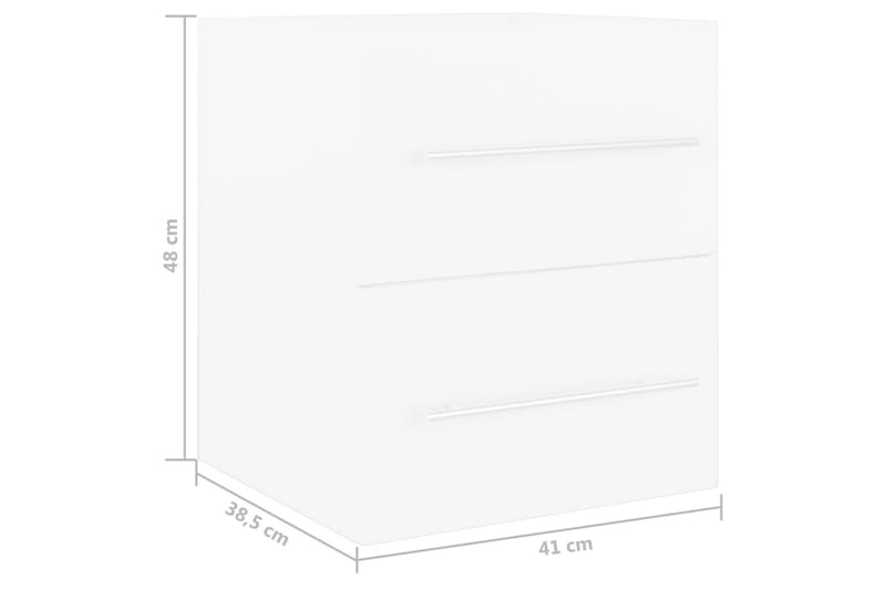 Tvättställsskåp vit 41x38,5x48 cm spånskiva - Vit - Tvättställsskåp & kommod