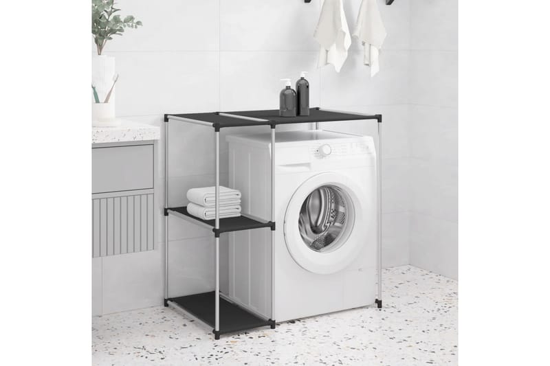 beBasic Hylla för tvättmaskin svart 87x55x90,5 cm järn - Black - Badrumstillbehör - Handdukshållare