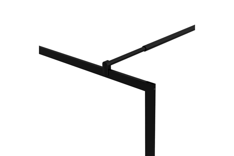 Duschvägg med härdat glas svart 100x195 cm - Svart - Duschväggar