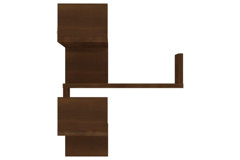 Vägghörnhylla 2 st brun ek 40x40x50 cm konstruerat trä - Brun - Kökshylla - Hörnhylla