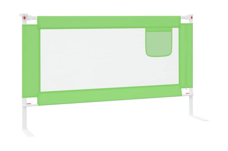 Sängskena för barn grön 140x25 cm tyg - Grön - Barnsäng & juniorsäng - Fallskydd säng