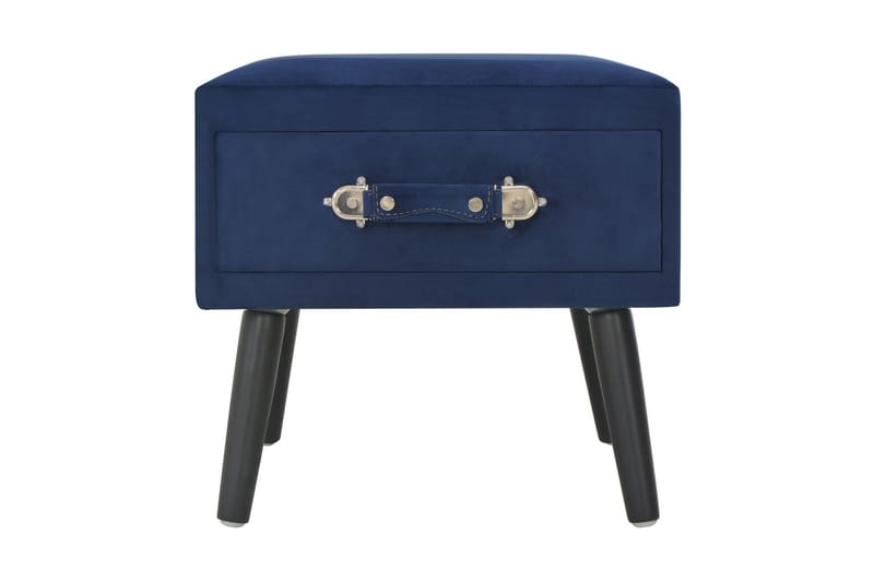 S�ängbord 2 st blå 40x35x40 cm sammet - Blå - Sängbord & nattduksbord