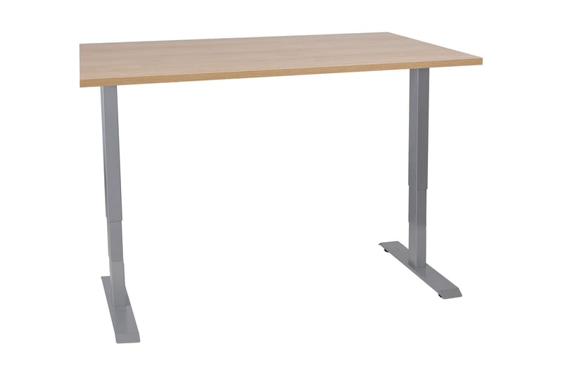 Ergosum 2 Skrivbord 140 cm Höj-och Sänkbar - Trä/Natur - Höj och sänkbart skrivbord - Skrivbord