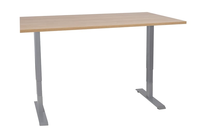 Ergosum 2 Skrivbord 160 cm Höj-och Sänkbar - Trä/Natur - Höj och sänkbart skrivbord - Skrivbord