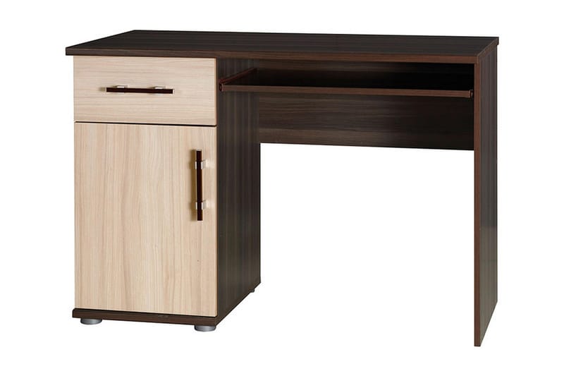 Inezia Skrivbord 110 cm med Förvaring Låda + Skåp - Beige/Brun - Skrivbord