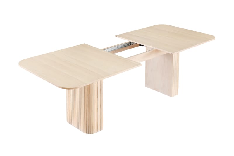 Kopparbo Matbord 200-260 cm Förlängningsbart - Ljust vitlaserat ekträ - Matbord & köksbord