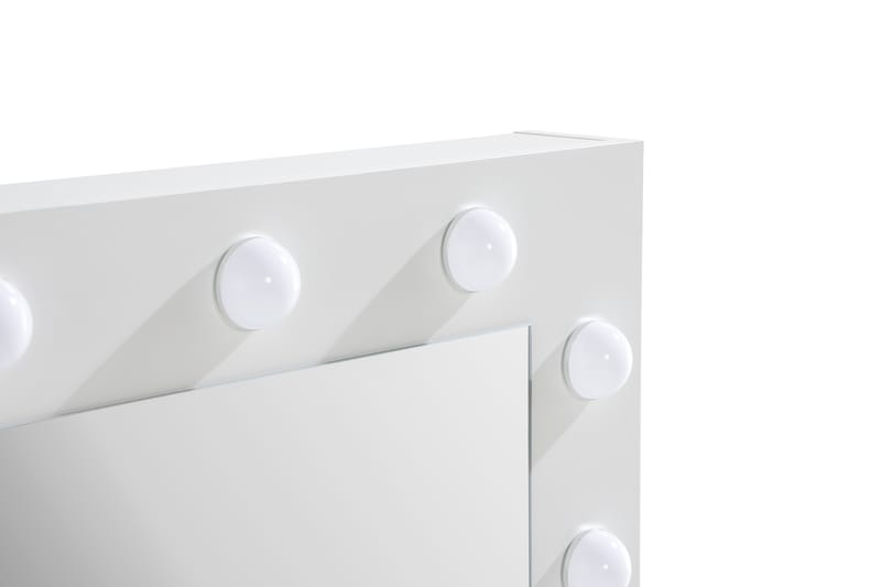 Hakebo Sminkbord 94 cm med LED-belysning - Vit - Sminkbord med spegel - Sminkbord & toalettbord - Sminkbord med lampor