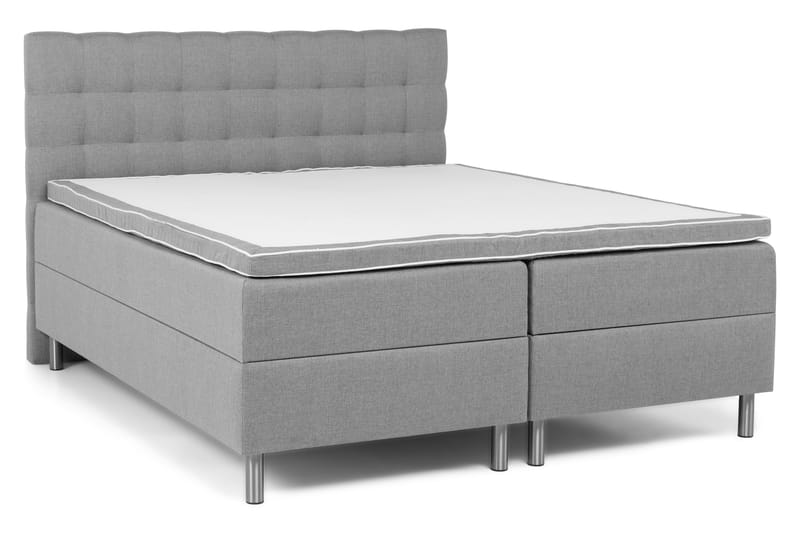 Montana Sängpaket 180x200 - Ljusgrå - Komplett sängpaket - Sängar med förvaring - Dubbelsäng