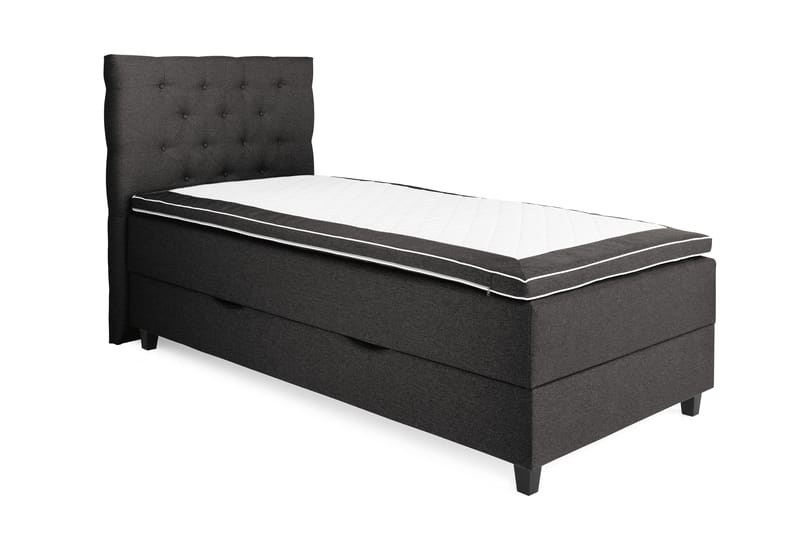 Royal Sängpaket med Förvaring 90x200 cm - Mörkgrå (+Fler val) - Komplett sängpaket - Kontinentalsäng