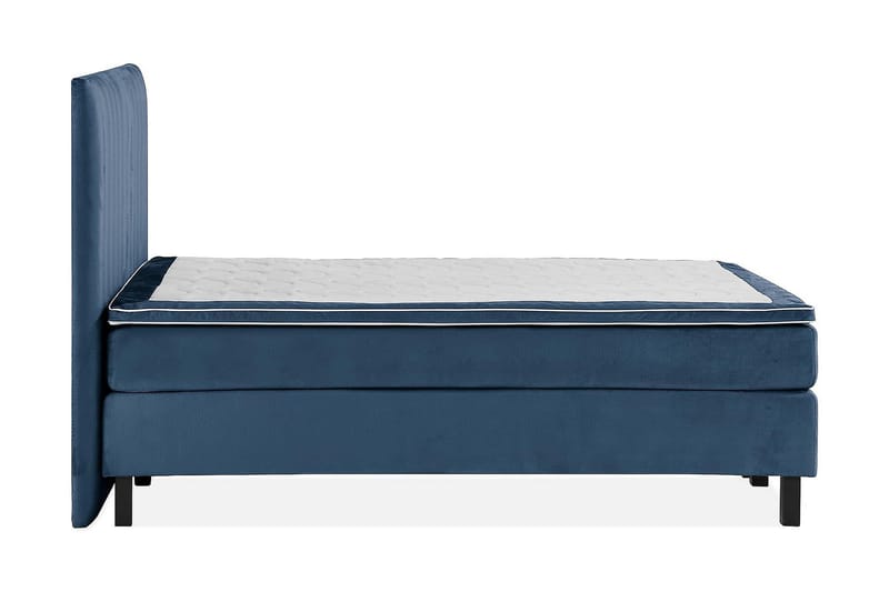Princess Kontinentalsäng 120x200cm - Mörkblå/Sammet - Komplett sängpaket - Kontinentalsäng