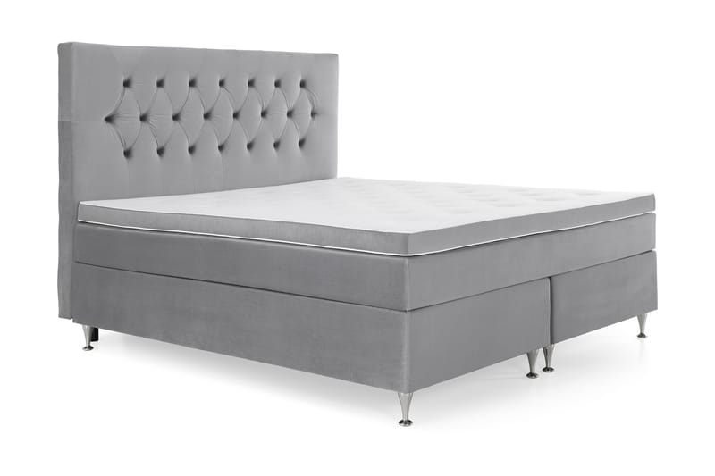Royal Velvet Komplett Sängpaket 160x200 - Ljusgrå - Komplett sängpaket - Kontinentalsäng - Dubbelsäng