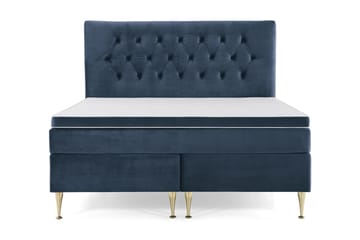 Royal Velvet Komplett Sängpaket 160x200  Mörkblå med Höga