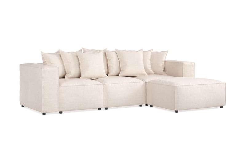 Cubo Soffa 3-sits m. Divan - Beige - Divansoffor & schäslongsoffa - 3 sits soffa med divan