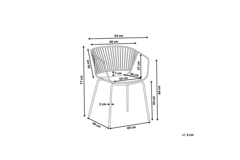 Rigby Stol 2-pack - Guld/Konstläder - Matstol & köksstol