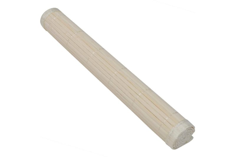 6 Bordstabletter i bambu 30x45 cm naturfärg - Beige - Bordstabletter - Kökstextilier
