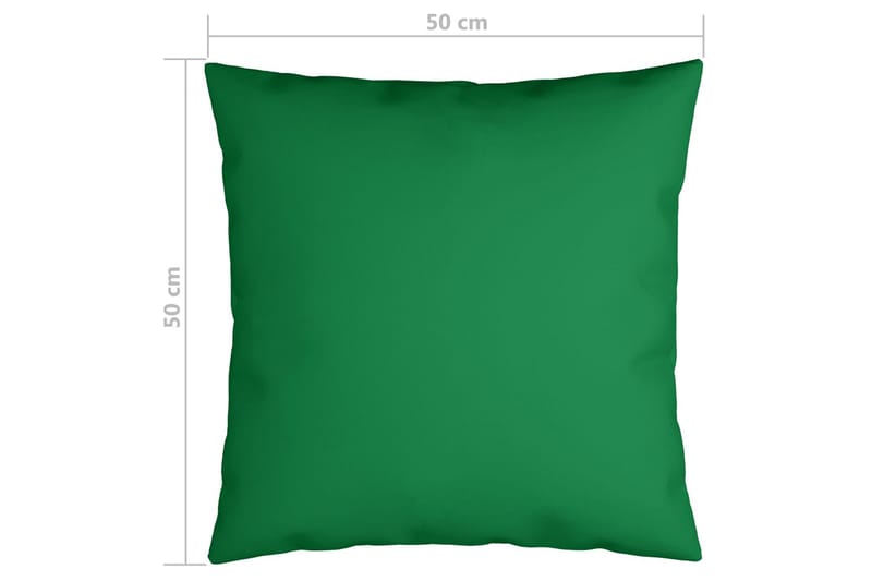 Prydnadskuddar 4 st grön 50x50 cm tyg - Grön - Prydnadskudde & kuddfodral