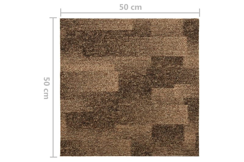 Textilplattor 20 st 5 m² brun - Brun - Heltäckningsmatta